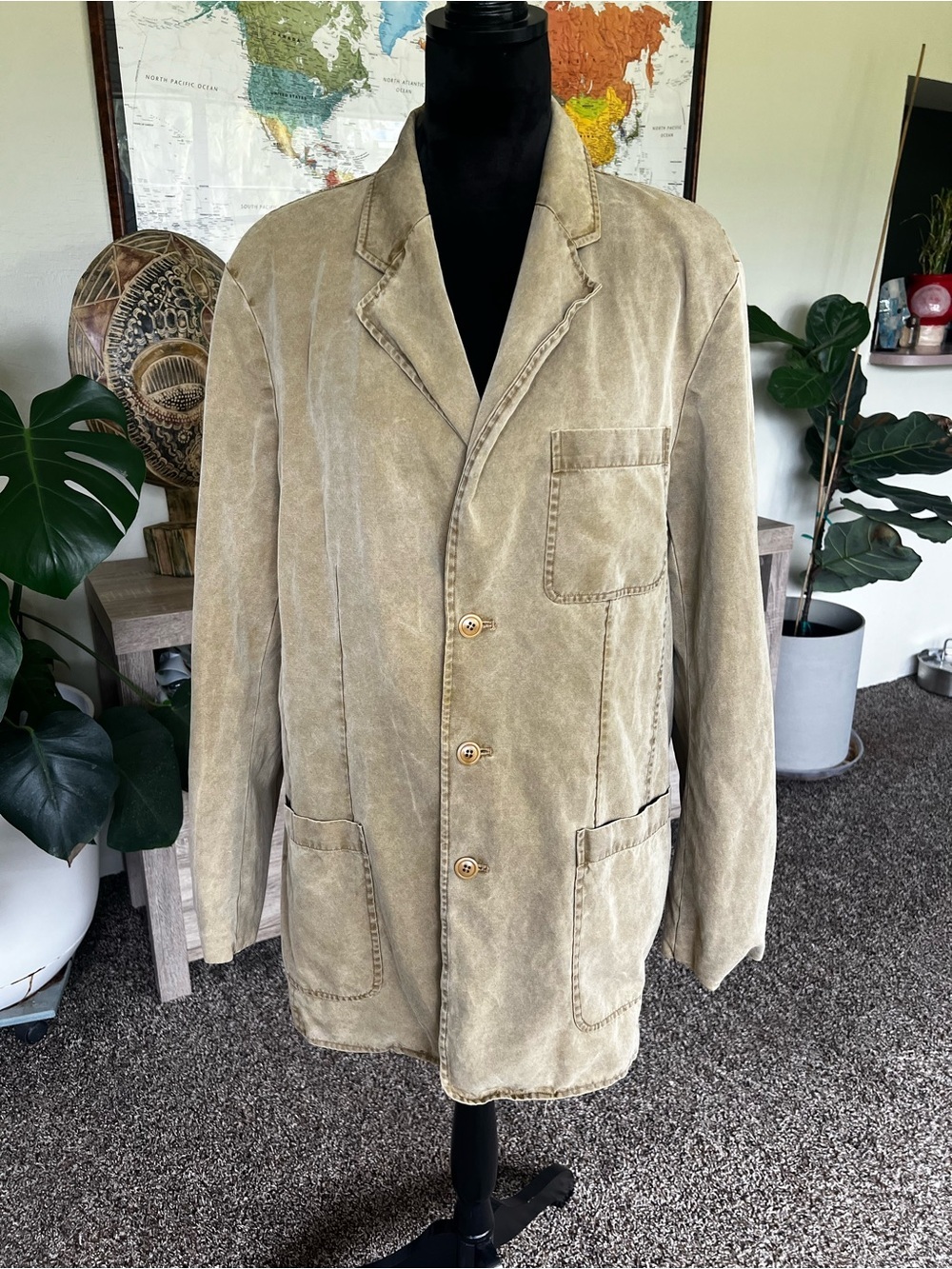 The Territory Ahead Men's Faded Olive Utility Shirt Jacket